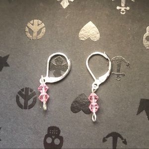 Pink Swarovski Crystal earrings